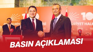 CHP GENEL BAŞKANI ÖZGÜR ÖZEL - DEVA PARTİSİ GENEL BAŞKANI ALİ BABACAN BASIN AÇIKLAMASI