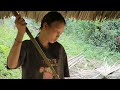 Triệu Thị Long  Single mother finished building a bamboo wall alone - completing the house 100%