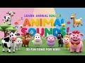 Learn Animal Sounds | 3D Fun Song for Kids 🐄🐑🐕 | MelodyKidsMVD