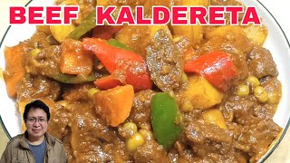 BEEF KALDERETA! MAS PINASARAP GRABE TAOB NA NAMAN ANG ISANG KALDERONG KANIN!  BEEF RECIPE!