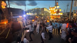 令和六年7月28日八十積椋神社石取祭本楽 曳き別れ(豊田、天神町)