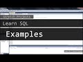 Learn SQL - 8 Data examples