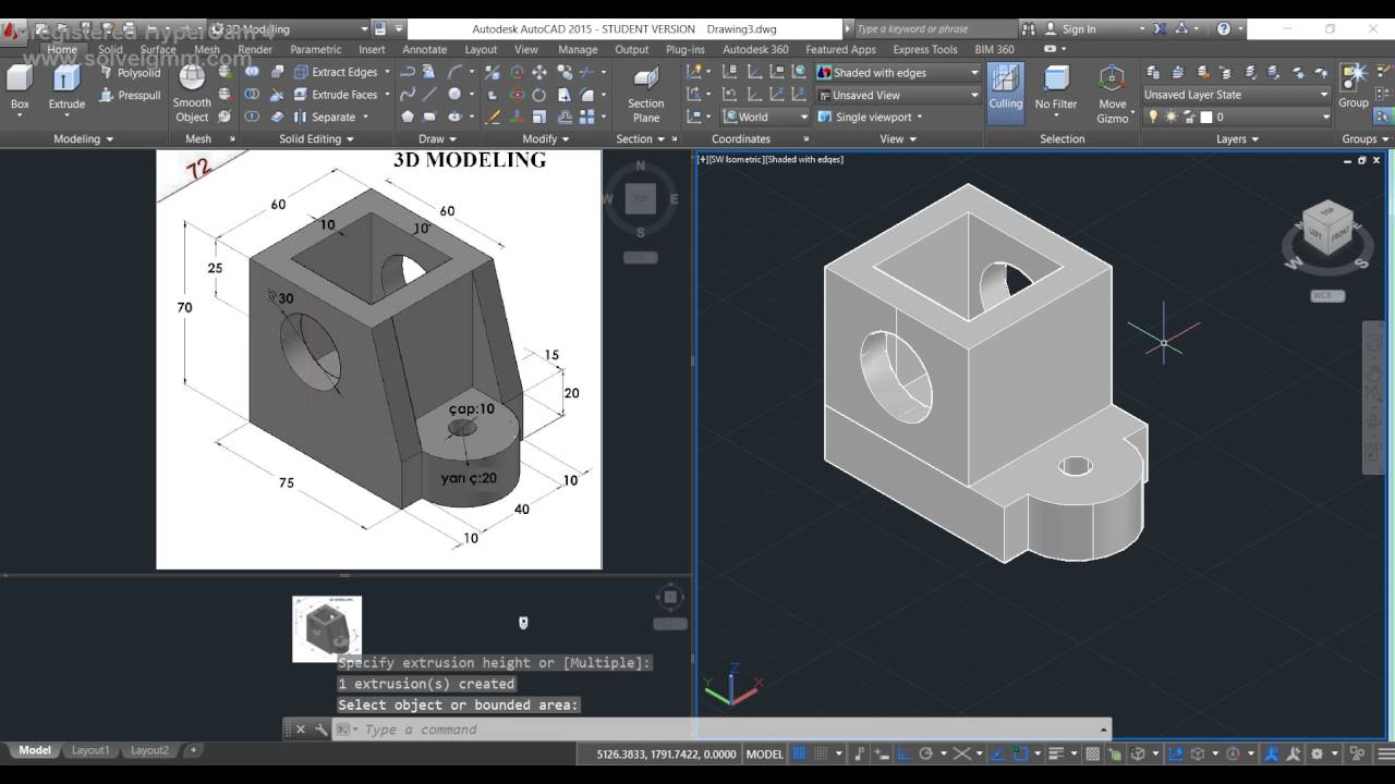 Autocad 3d Modeling Tutorial Autocad 3d Modeling Tutorial