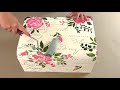 how to stencil a vintage wooden box