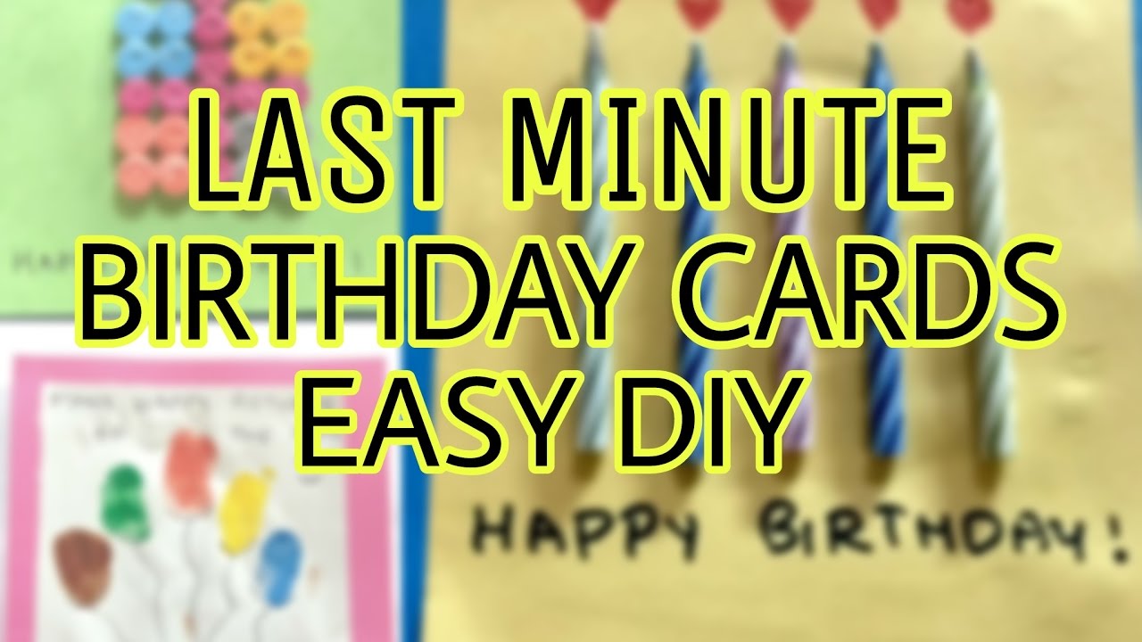 3 Last Minute Birthday Cards, Craft Guru - YouTube