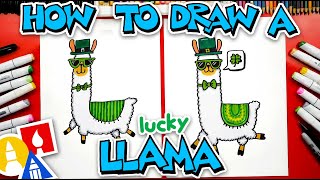 🍀 How To Draw A Lucky Llama For St. Patrick's Day