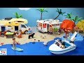 Playmobil Summer Fun Camper Playset - Camping at the Beach with Sea Animals Fun Toys For Kids