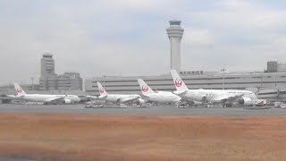 羽田空港離陸　羽田空港(HND)発－福岡空港(FUK)行　SKY017便　15時00分発　B737－800　iPhone収録