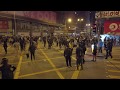 Hong Kong protests at night on Nathan Road, Mongkok