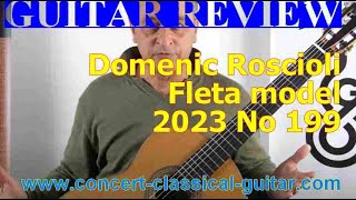 Review Domenic Roscioli Fleta 2023 No 199 ww concert classical guitar com