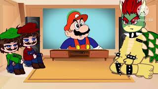 Mario, Luigi and Bowser react to The Evolution Of Mario ( Gacha Reaction )