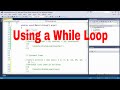 Using a while loop
