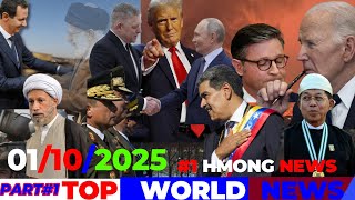 XOV XWM HMOOB#1 WORLD NEWS: 01/10/2025🎯RUSSIA TOS TXAIS TRUMP, SLOVAKIA, IRAN, ISRAEL,USA, MYANMAR