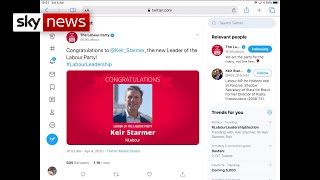 Sir Keir Starmer announced as new Labour leader