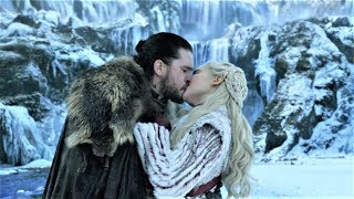 Game of Thrones 8x01 Jon Snow Kiss Daenerys before her Dragons Scene HD