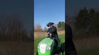 Viking ride on mower #fun #lawnmower #grasscutting #shorts