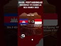 Hasil Pertandingan INDONESIA vs KAMBOJA SEA Games 2023 #shorts #seagames