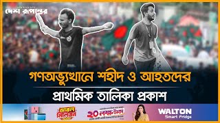 জুলাই গণঅভ্যুত্থানে শহীদ ও আহতদের প্রাথমিক তালিকা প্রকাশ | Student Movement | Desh Rupantor