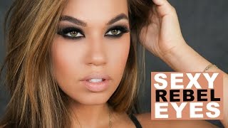 Sexy Rebel Eyes Makeup | Black Brown Smokey Eye Makeup Tutorial | Eman