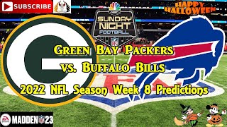 Green Bay Packers vs. Buffalo Bills | 2022 NFL Season Week 8 | Predictions Madden NFL 23