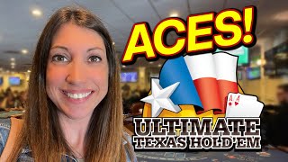 CRAZY! 👀 ACE, After ACE, After ACE on Ultimate Texas Hold em Poker #holdem #poker #aces