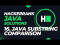 Day 16  - Java Substring Comparison || Hackerrank Java Solutions || Hindi