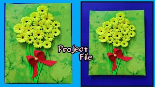 How to decorate project file cover page and border | File decoration ideas| College DIY project file