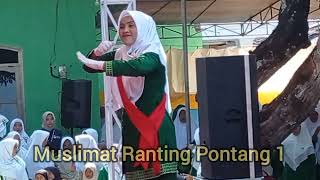 Pengajian kubro Muslimat NU se PAC Ambulu di ranting Pontang 1 Ambulu || Mars dan lagu kebangsaan