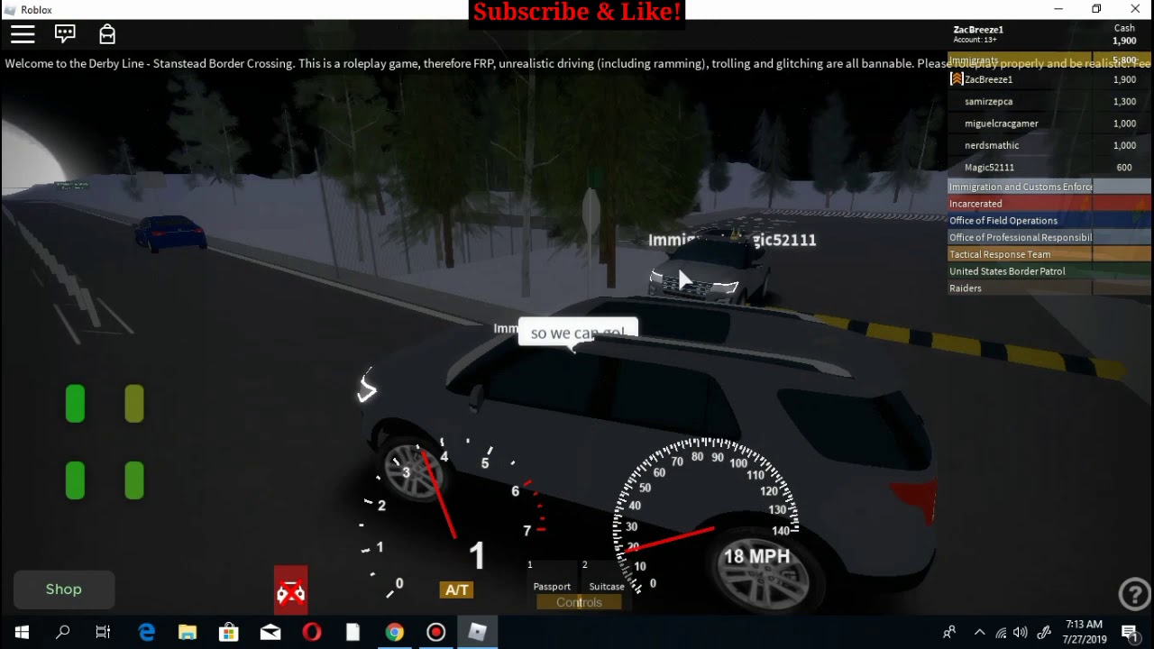 Roblox Canada Us Border Roleplay Youtube