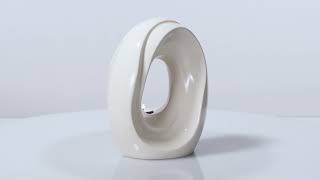 Artisan Cremation Urn for Ashes "The Passage" - Medium Urn | Off-White | Ceramic