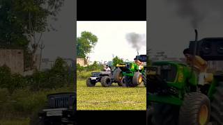 jeep vs John Deere tractor race stutas short video#nishudaswal