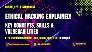 Ethical Hacking Explained: Key Concepts, Skills & Vulnerabilities. | Cyber Security Training.