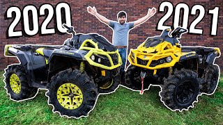2020 VS 2021 Can-Am OUTLANDER BEAT DOWN! Racing, MUD & Wheelies!