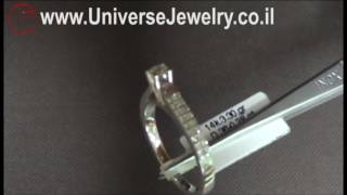 טבעת זהב משובצת יהלומים - יוניברס תכשיטים www.universejewelry.co.il