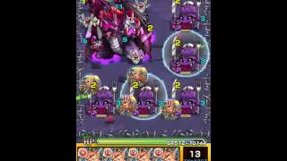 【モンスト】続・イザナギ4人で＜ダークドラゴン＞常闇の邪神・究極をノーコンクリア