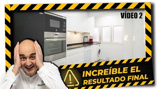 REFORMA  Cocina Moderna BLANCA con Granito Negro Parte 2