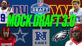 NFL Mock Draft 2024| NFC East| Eagles Cowboys Giants Commanders
