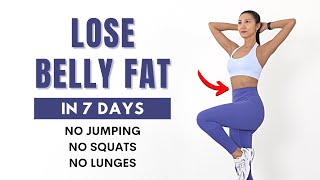LOSE BELLY FAT in 7 Days🔥 40min Belly Fat Loss Workout - All Standing Workout, Knee Friendly