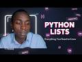 In this video, you'll learn EVERYTHING about Python Lists — from scratch!