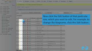 How to edit a database table via phpmyadmin in cPanel