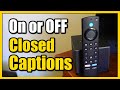 How to Turn On or OFF Closed Captions on Fire TV Cube (Settings & Youtube)