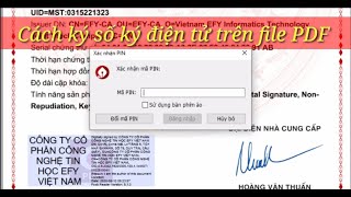 Cách ký số ký điện tử trên file PDF Word