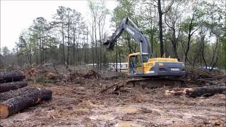 Volvo Ec210 Excavator Clearing Land