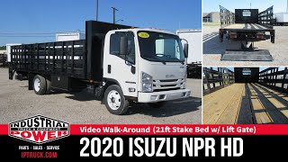 Isuzu NPR HD Stake Bed | 21ft bed with Waltco Lift Gate | #12705