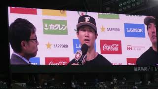 2018年6月1日 通算２００盗塁、西川遥輝と高梨投手ヒーローインタビュー（北海道日本ハムファイターズ）