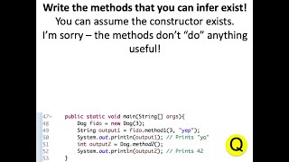 Practice reading Java code to identify a method signature