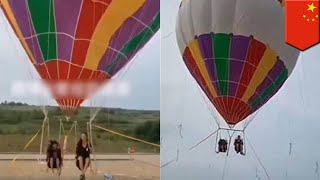 Makeshift hot air balloon pops 10 000 feet up in China TomoNews