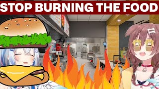 CUSTOMERS CAN'T STOP LEAVING - Kanata and Korone play fast food simulator (Hololive) [Eng subs]