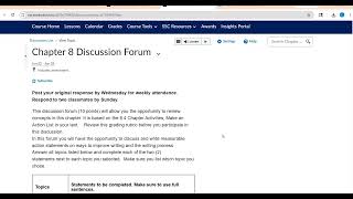 Summer SSC101 Week 4 Assignment Video Cha 3 and Cha 8