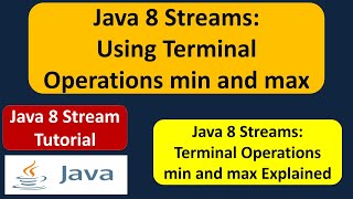 Java 8 Streams: Using Terminal Operations min and max | Streams in Java 8